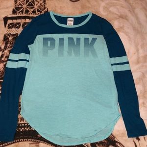 Pink brand blue shirt 💙